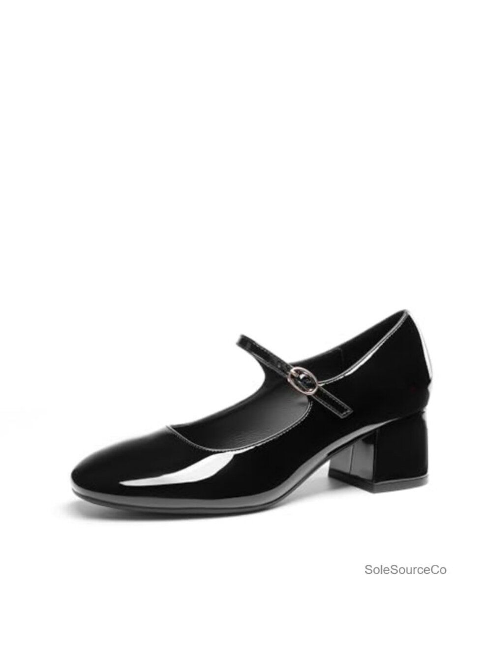Mary Jane Shoes Low Chunky Heel Pumps Faux Leather Business Casual